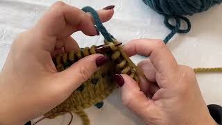 How to strand and catch in yarn on one handed Fairisle